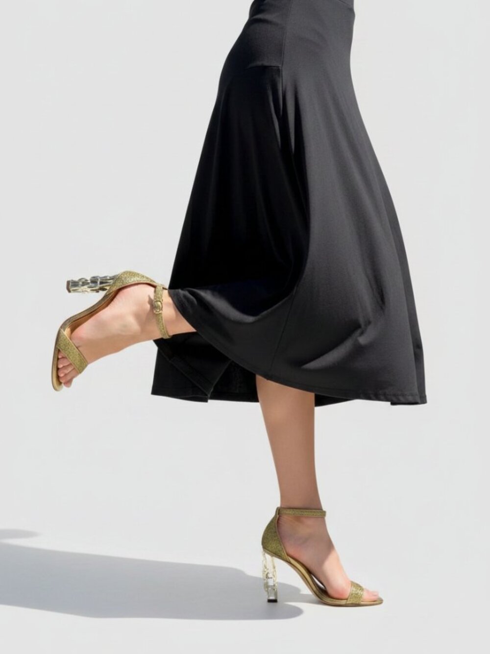 Michael Kors Elegant Black Stretch Midi Skirt L Modest Workwear Evening Classy